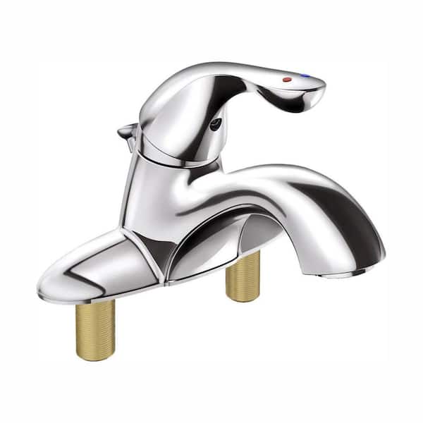 Delta Classic 4 in. Centerset Single-Handle Bathroom Faucet with Metal Drain Assembly in Chrome