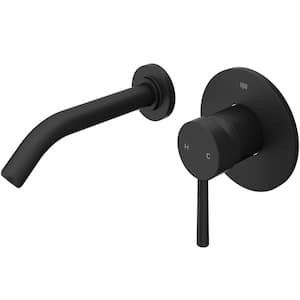 Olus Single Handle Wall Mount Bathroom Faucet in Matte Black