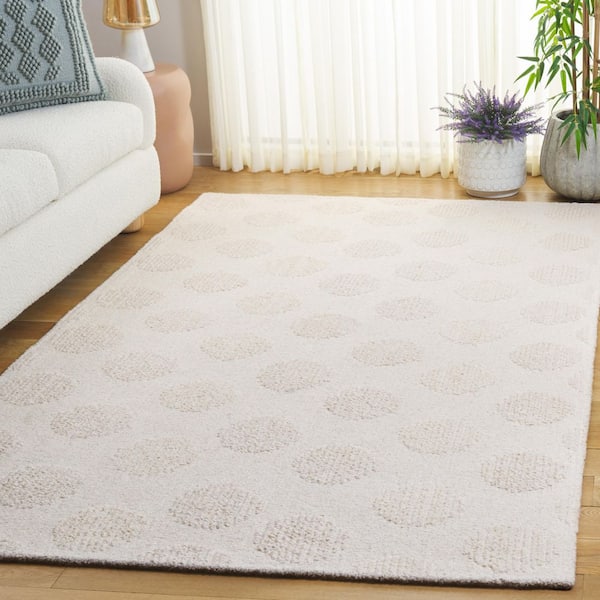 Metro 6 ft. x 9 ft. Ivory Polka Dot Area Rug