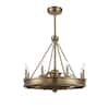 Savoy House Lyon 8-Light Warm Brass Fan D'Lier 30 in.