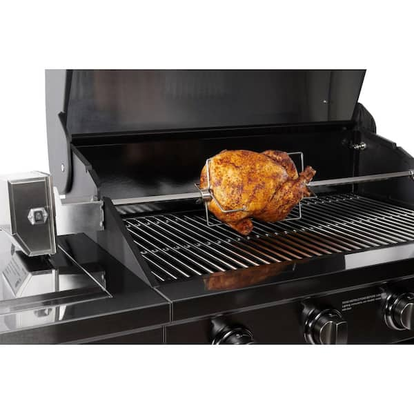 TYTUS Stainless Steel Rotisserie Kit with Motor Cooking Accessory