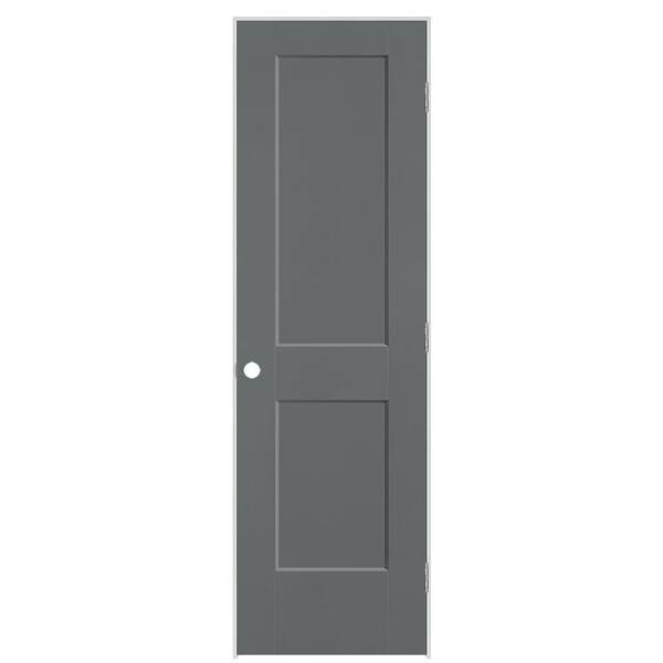 Masonite 24 in. x 80 in. 2-Panel Logan Left-Hand Solid Core Cordite Molded Composite Single Prehung Interior Door