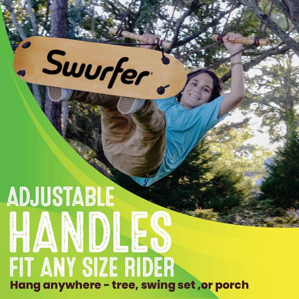 Swurfer Treeskate Natural Stand-Up Skateboard Swing SSW-0010 - The Home  Depot