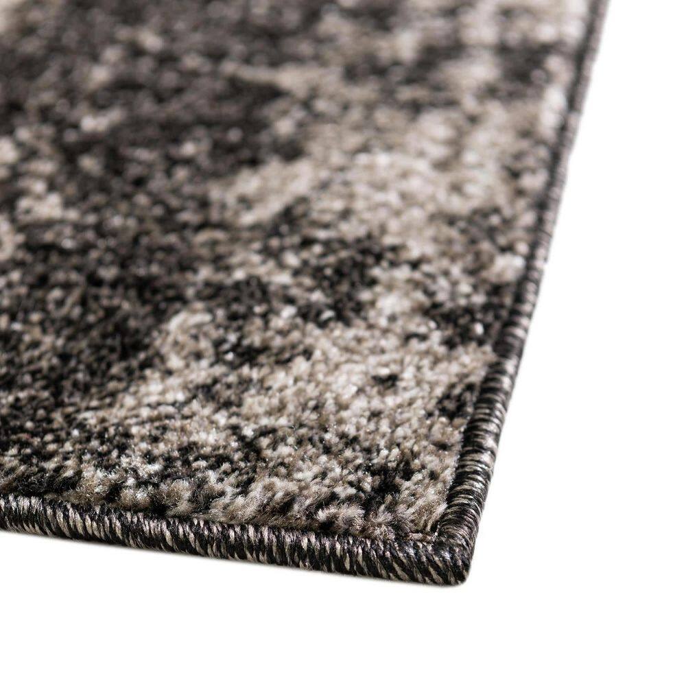 Luxurious Dark Gray Tufted 6' x 9' Easy-Care Synthetic Rug