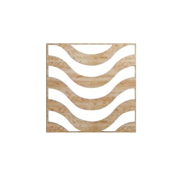 Ekena Millwork 15-3/8 in. x 15-3/8 in. x 1/4 in. Red Oak Medium Parker Decorative Fretwork Wood Wall Panels (20-Pack)