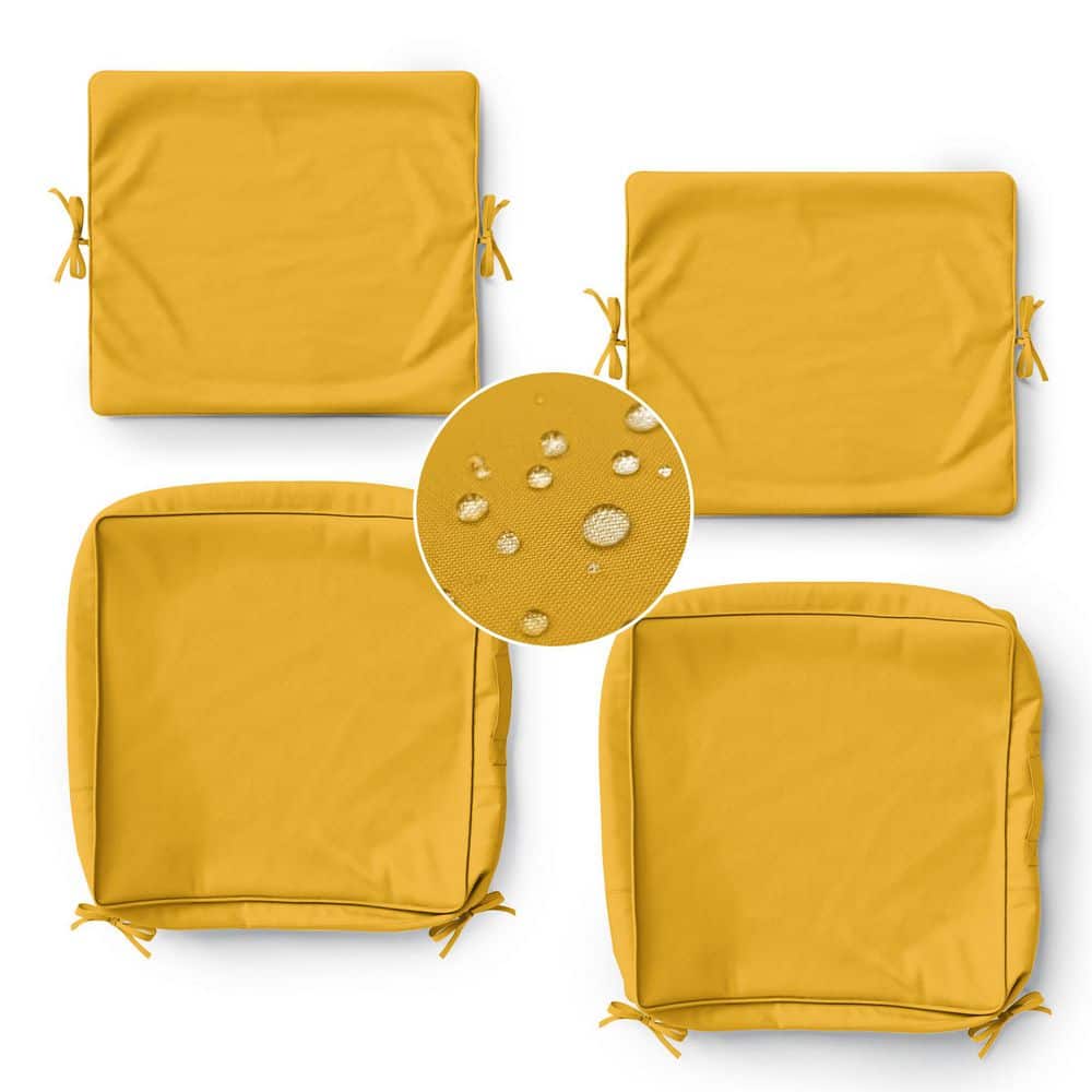 22 in. x 22 in. Slipcover Replacement Outdoor Waterproof Seat and Back Cover Set for Chair and Sofa Yellow (2-Pack) price history on PriceWatchPro