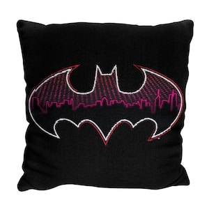 Batman Team Up Signal Multi-colored Jacquard Pillow
