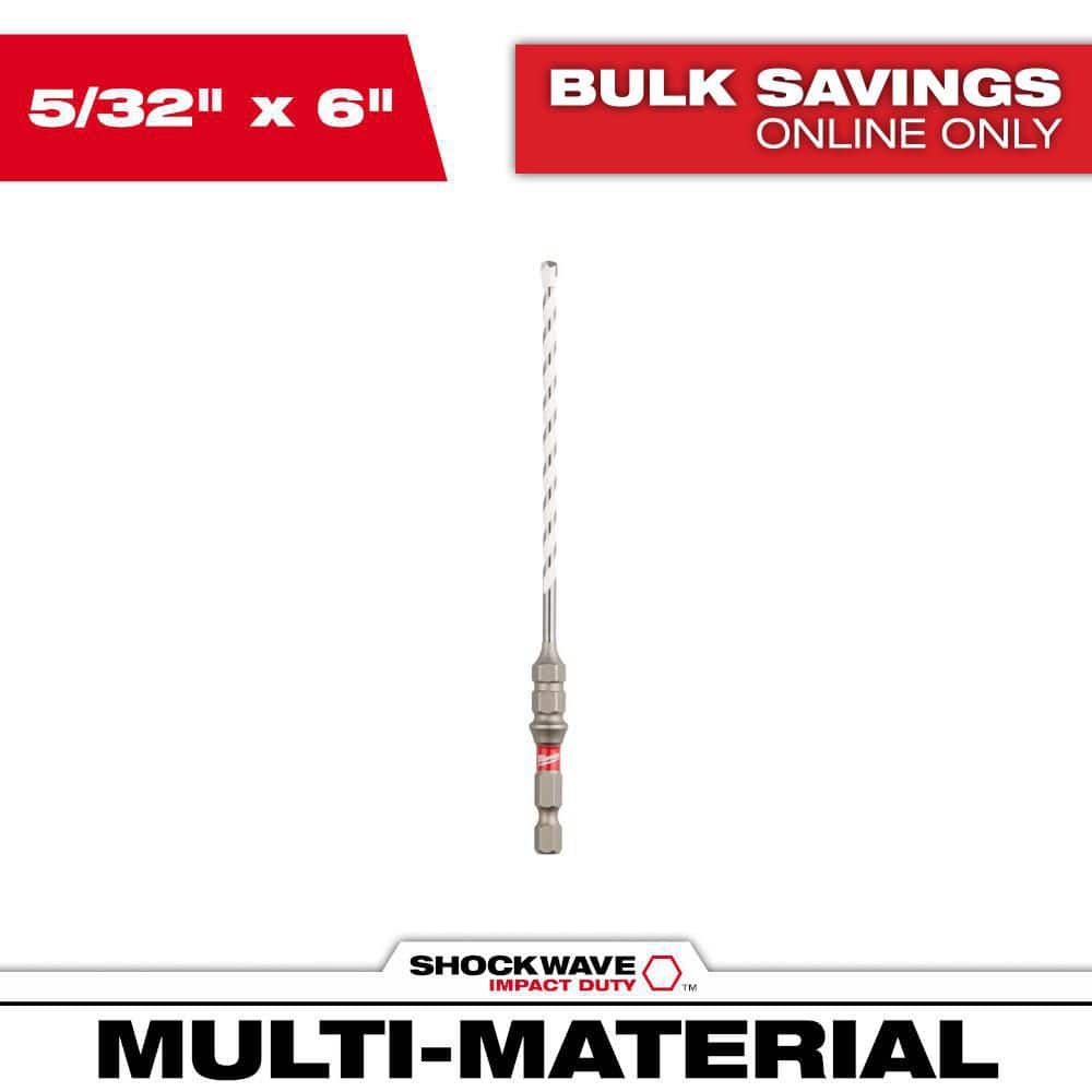 5/32 in. x 6 in. x 6 in. SHOCKWAVE Carbide Multi-Material Drill Bit price history on PriceWatchPro