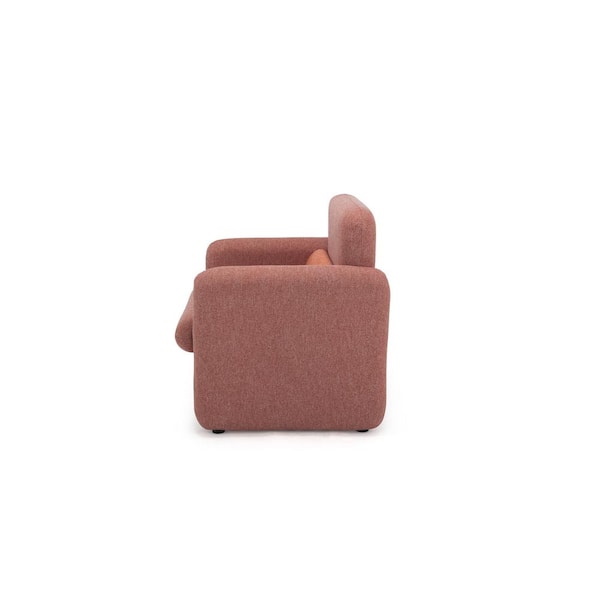 Cozyblock Ross Series Red Woven Fabric Upholstered Modern Accent Single Seat Sofa Chair With Matching Back Support Cushion The Home Depot Cozyblock Ross Series Red Woven Fabric, Sofa Cushion Support Home Depot