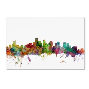 Boston City Skyline Wood Wrapped Candle