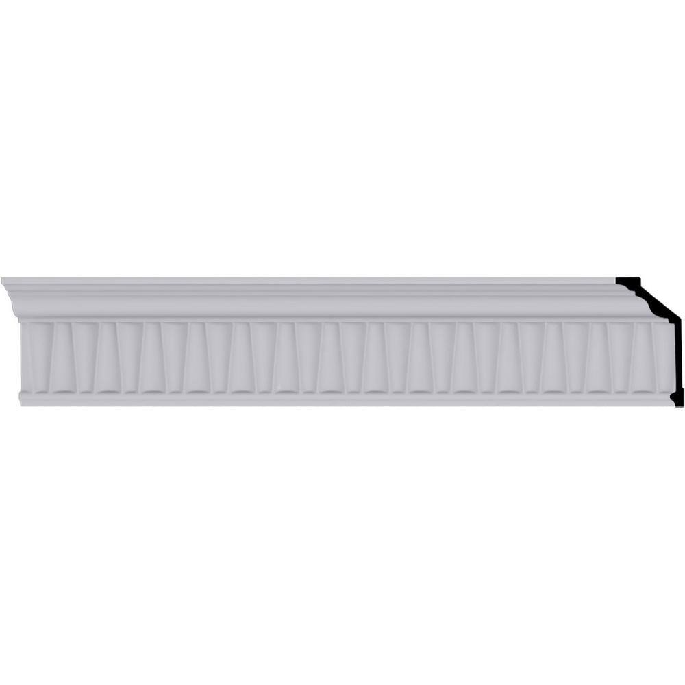 Primed White Polyurethane Crown Moulding 12" Length