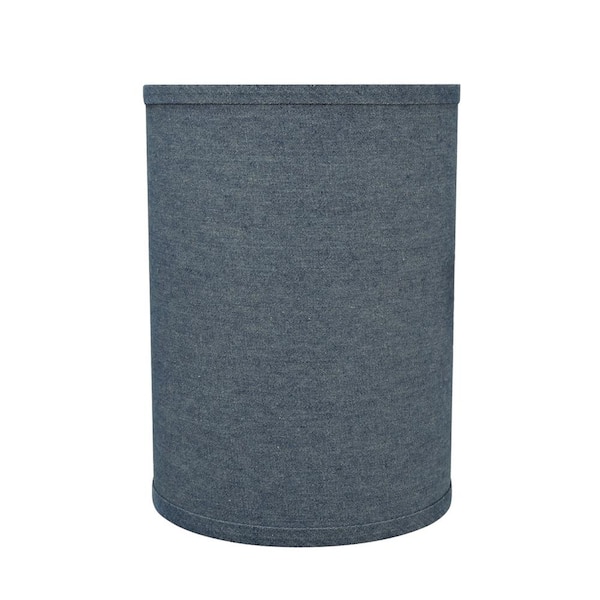 Aspen Creative Corporation 8 in. x 11 in. Washing Blue Hardback Drum/Cylinder Lamp Shade