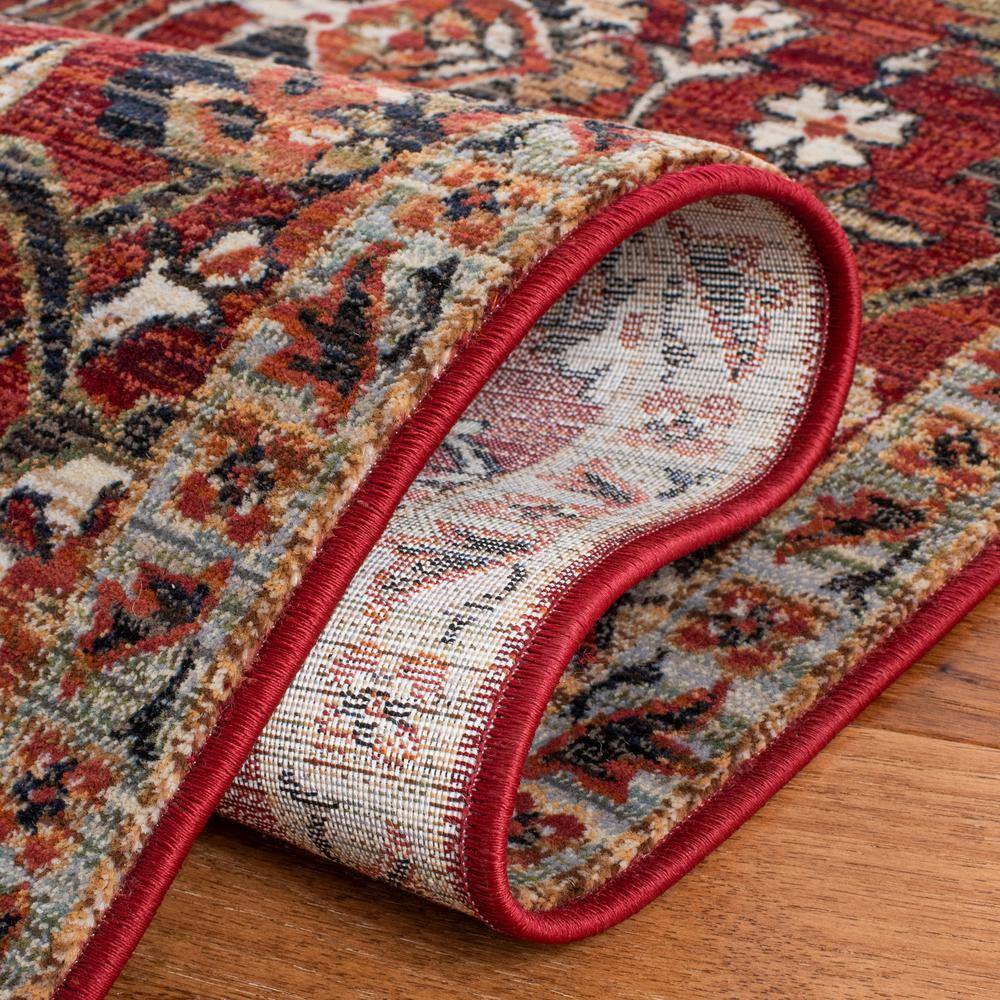 Herat Rust and Ivory Oriental Synthetic Area Rug
