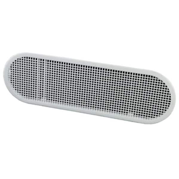 Master Flow 4 in. x 12 in. Oval White UV Resistant Resin Soffit Vent
