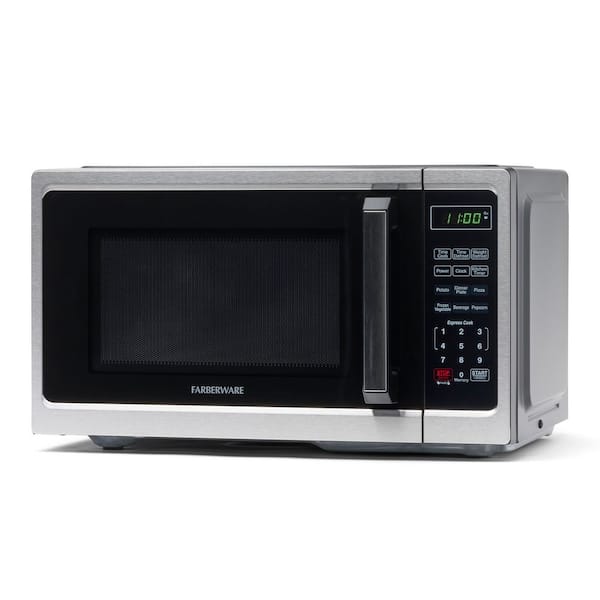 Farberware 0.9 cu. ft. 900-Watt Countertop Microwave Oven in Stainless Steel