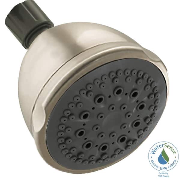 Peerless 5-Spray 3.69 in. Fixed Shower Head in Satin Nickel