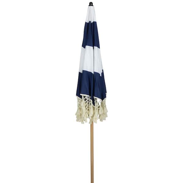 blue and white striped patio umbrella walmart Safavieh Maui Single Scallop 9Ft Crank Push Button Tilt perfect for adding shade to your outdoor space Walmart patio inspiration. https://liketk.it/5RfM2