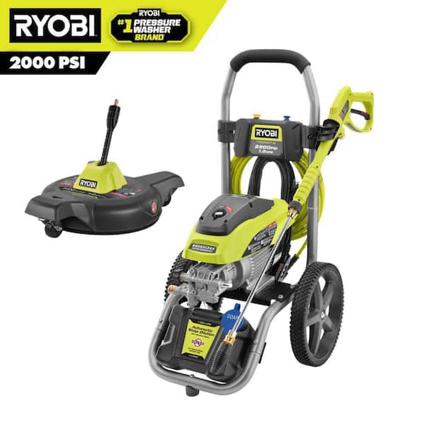 2500 PSI 1.2 GPM Cold Water Electric Pressure Washer and 12 in. Surface Cleaner with Caster Wheels