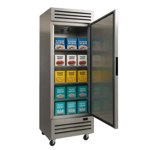 27.5 in. W 23 cu. ft. NSF Auto / Cycle Defrost Commercial Reach-in Upright Freezer in Stainless Steel
