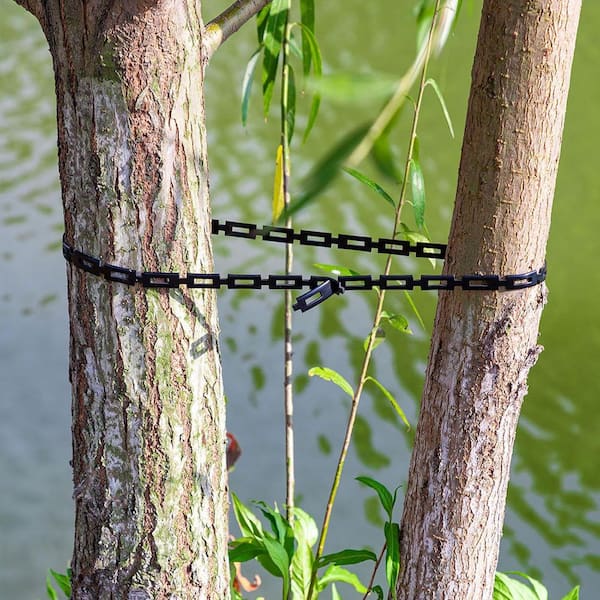 Tosulte 1 in. x 100 ft. Black Reusable Plastic Plant Tree Support