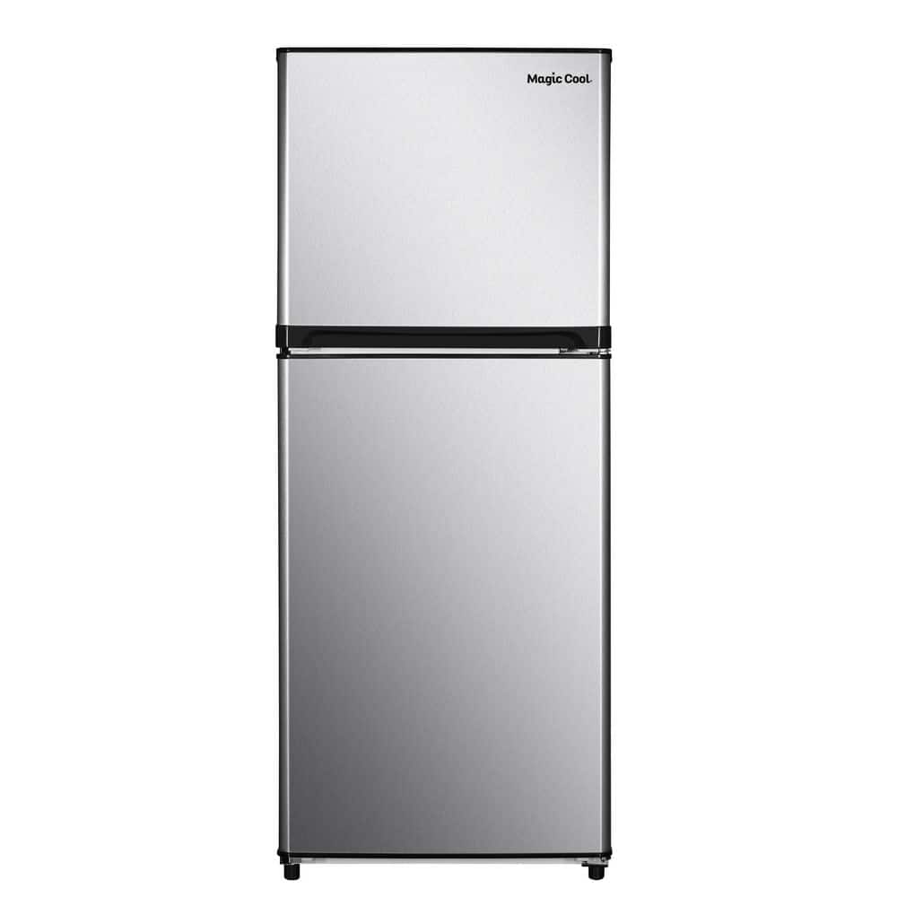 Magic Cool 10.0 cu. ft. Top Freezer Apartment Size Refrigerator In Stainless Steel, Silver -  MCR10SI