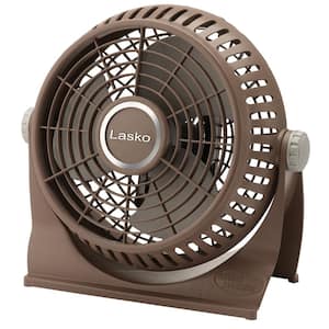 Breeze Machine 10 in. 2 Speed Brown Desk Fan with 360 Degree Pivoting Fan Head