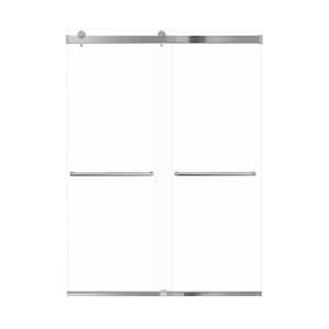 Brianna 60 in. W x 80 in. H Sliding Frameless Shower Door in Polished Chrome with Clear Glass