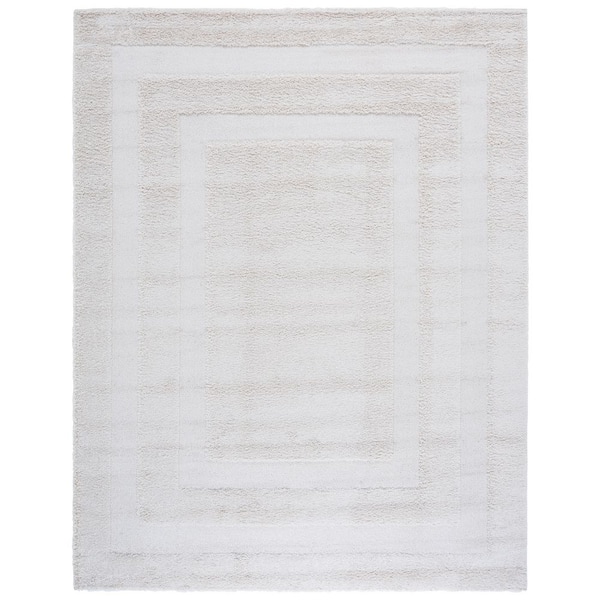 Florida 10 ft. x 13 ft. Creme/Creme Geometric Area Rug