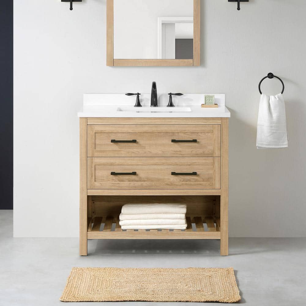 67 White Single Sink Bathroom Vanity & Makeup Table