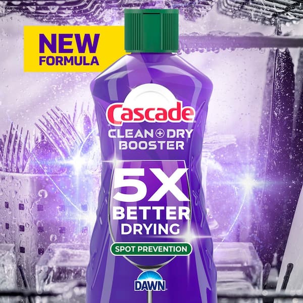 Clean Dry Booster with Dawn 16 oz. Dishwasher Rinse Aid (155 Loads)