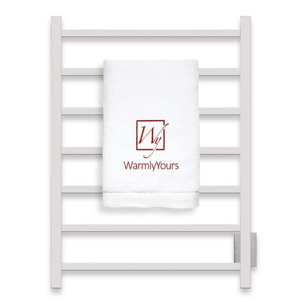 7-Bar Tahoe Towel Warmer, Hardwired, Polished Stainless Steel