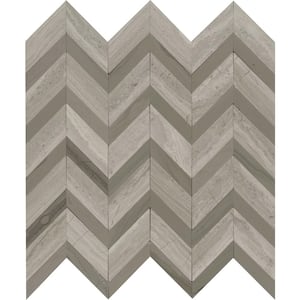 Bizou Cream/Taupe 12 in. x 13 in. Polished Marble Mosaic Wall Tile (6.03 sq. ft./Case)
