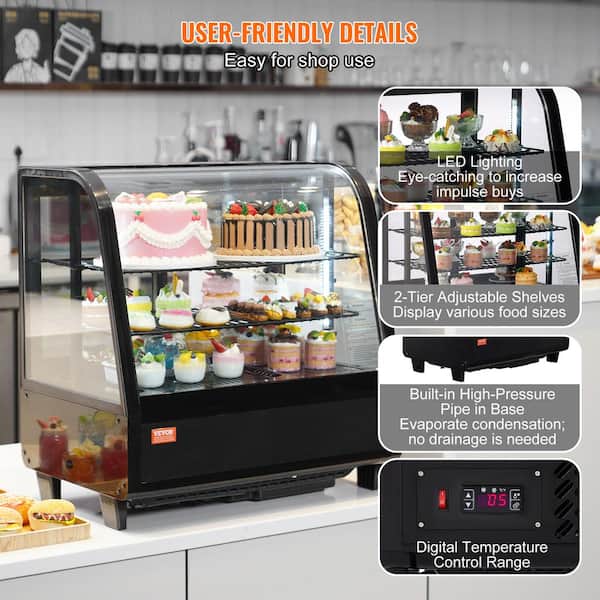 VEVOR Refrigerated Display Case 3.5 cu. ft./100 l 2-Tier VEVOR Refrigerated Display Case 3.5 cu. ft./100 l 2-Tier