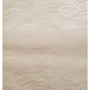 Tan Sand Crest Unpasted Paper Matte Wallpaper, 27 in. by 27 ft.