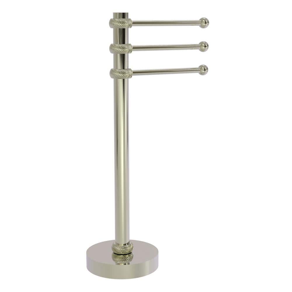 Polished Chrome Allied Brass BL-52-PC Vanity Top 2 Arm Guest Towel Holder 