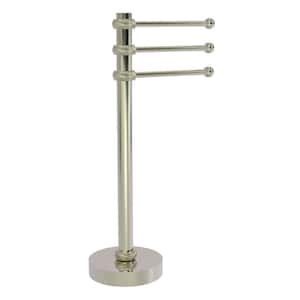 Vanity Top 3-Swing Arm Guest Towel Holder with Twisted Accents in Polished Nickel