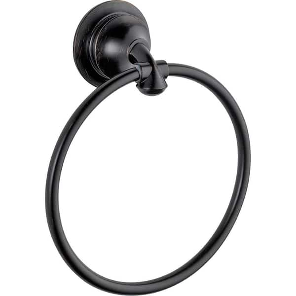 Delta Linden Wall Mounted Towel Ring in SpotShield Venetian Bronze