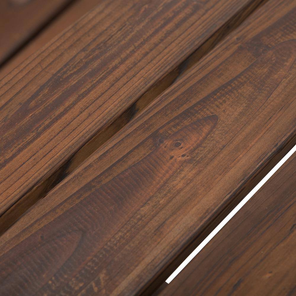 Rustic Twin-Seater Adirondack Bench with Integrated Table