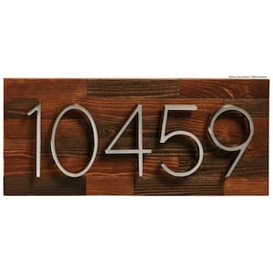 Large Rustic Wood Address Plaque