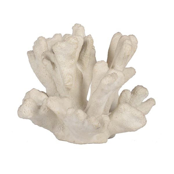 A & B Home Coral White Faux 74991-DS - The Home Depot