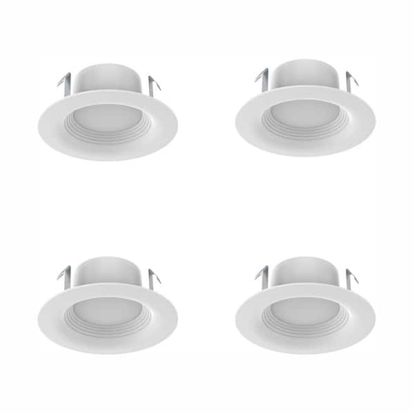 EcoSmart 4 in. White Integrated LED Recessed Trim (3-Pack)