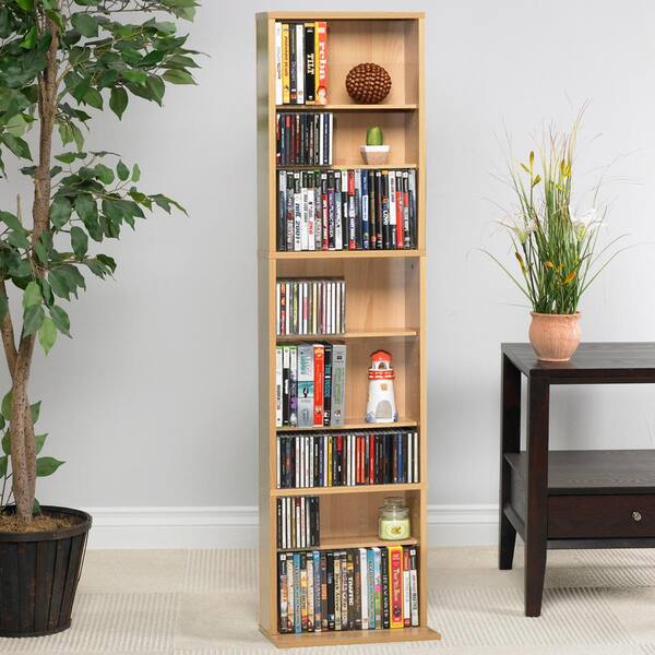 Atlantic Maple Media Storage Wood Adjustable Shelves Home Furniture Organizer for sale online 