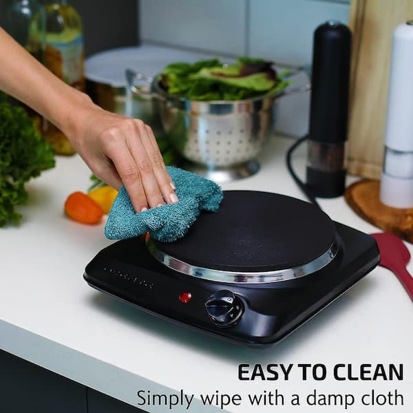Cooktops Single Electric Burner Portable Hot Plate Stove Camping Cook Dorm  RV Countertop Electric Kitchen