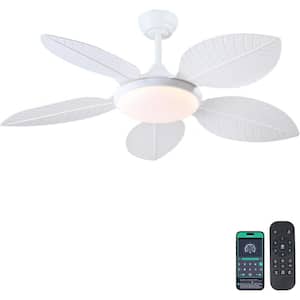 Hampton Bay Palm Beach III 48 in. LED Indoor/Outdoor Matte White