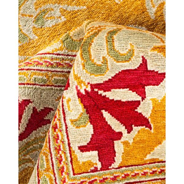 Eclectic Ivory 4 ft. x 6 ft. Floral Wool Indoor Area Rug