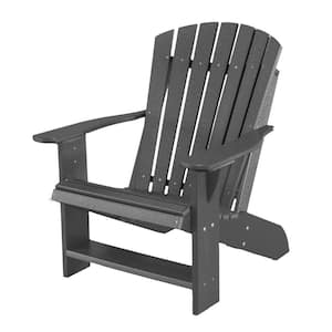 Heritage Dark Gray Plastic Outdoor Adirondack Chair