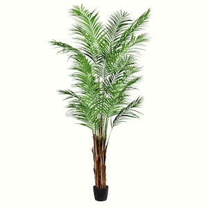 7 ft Artificial Potted Giant Areca Palm Tree.