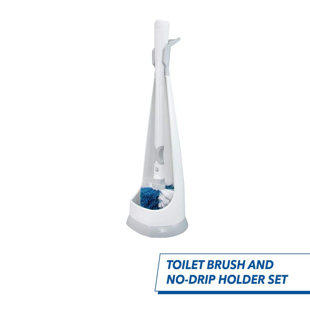 UPC 761475979771 product image for Toilet Brush and No-Drip Holder Set | upcitemdb.com