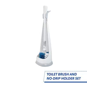 Toilet Brush and No-Drip Holder Set