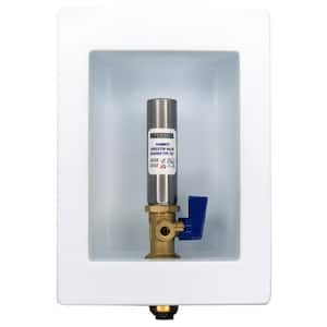 1/2 in. Brass Push-to-Connect Ice Maker Outlet Box with Water Hammer Arrestors